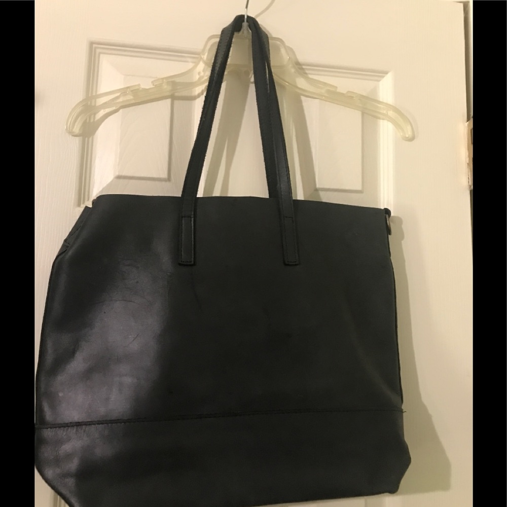FashionABLE Local + Global black leather shoulder bag